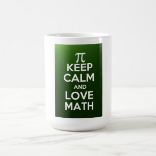 Pi keep calm and love math coffee mug