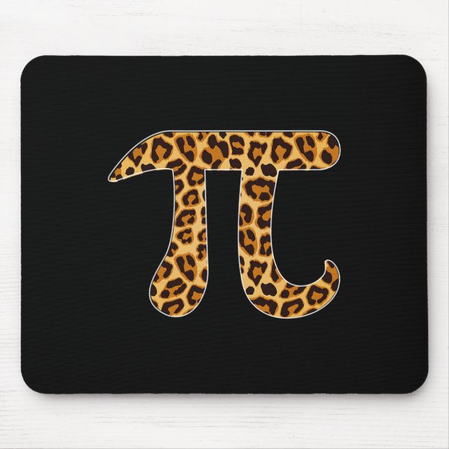 Pi Leopard Print Skin Cheetah Pi Day Math Nerd Mat Mouse Mat (Front)