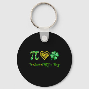 Pi Love Shamrock Patty's Day Math Teacher St Patri Key Ring