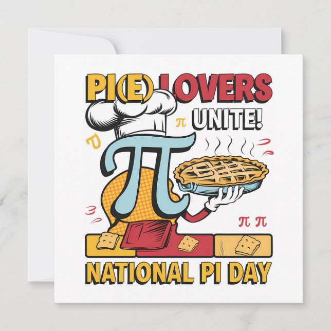 Pi Lovers Unite Holiday Card (Front)
