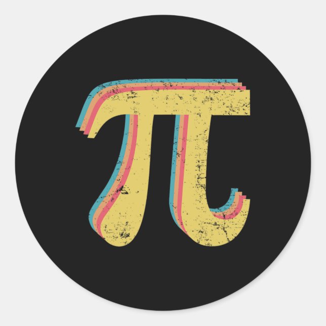 Pi Math Geek Teacher 3.14 Pi Day  Classic Round Sticker (Front)
