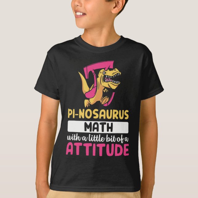 Pi Math Mathematics Dinosaur Dino Pi Day  T-Shirt (Front)
