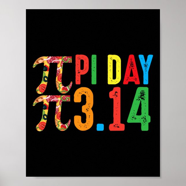 Pi Math Science Stem Gift 3.14 Pi Day 2  Poster (Front)