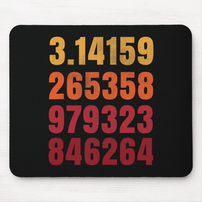 Pi Math Science Stem Gift 3.14 Pi Day 3  Mouse Mat (Front)