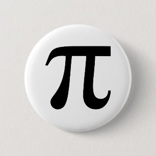 Pi Math Symbol 6 Cm Round Badge