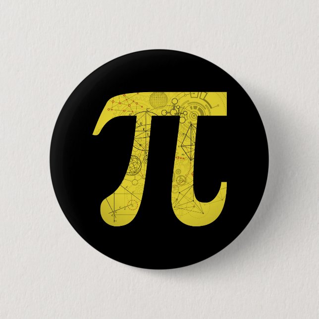 Pi - Math Symbols 6 Cm Round Badge (Front)