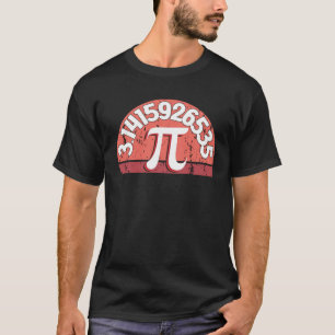 Pi Math Teacher 3 14 Happy Pi Day Retro Vintage Pi T-Shirt