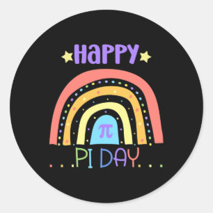 Pi Math Teacher Students Funny International Happy Classic Round Sticker