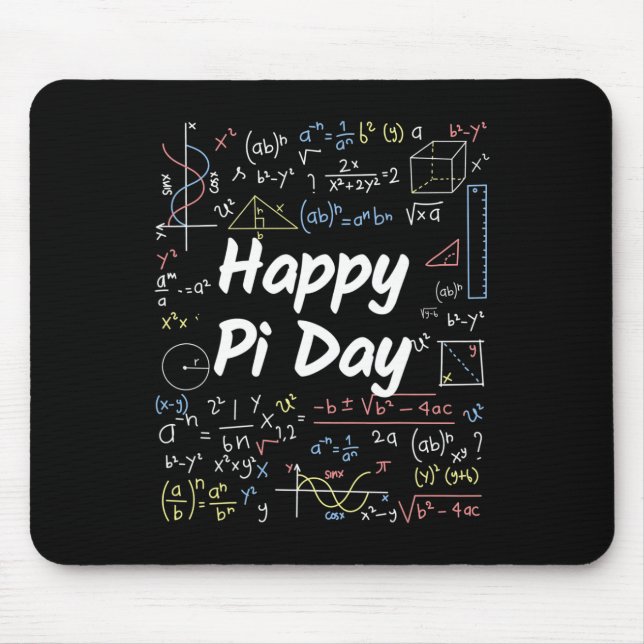 Pi Math Teacher Students Funny International Happy Mouse Mat (Front)