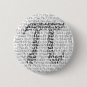 PI MATHEMATICAL CONSTANT 6 CM ROUND BADGE
