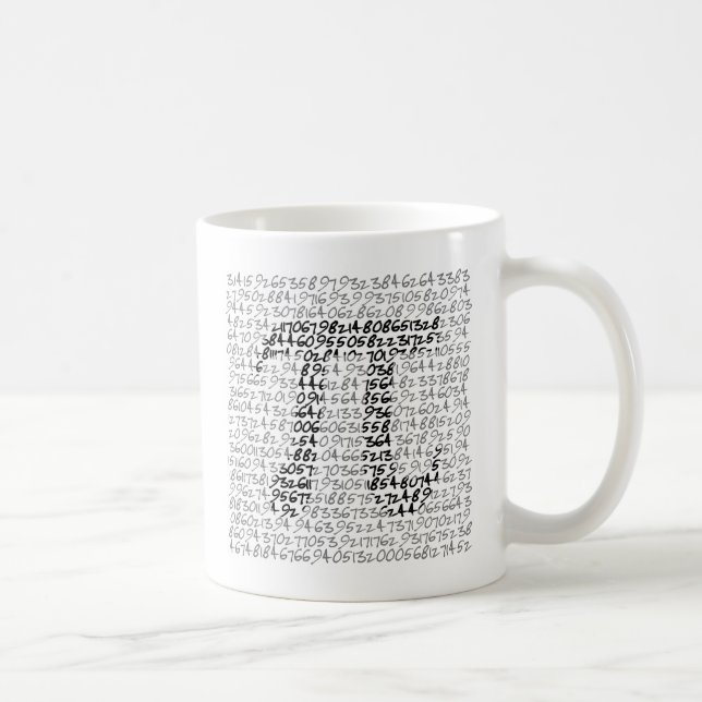 PI MATHEMATICAL CONSTANT COFFEE MUG (Right)