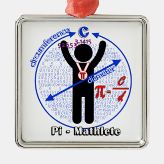 Pi-Mathlete 3.14 Pi Day Metal Tree Decoration
