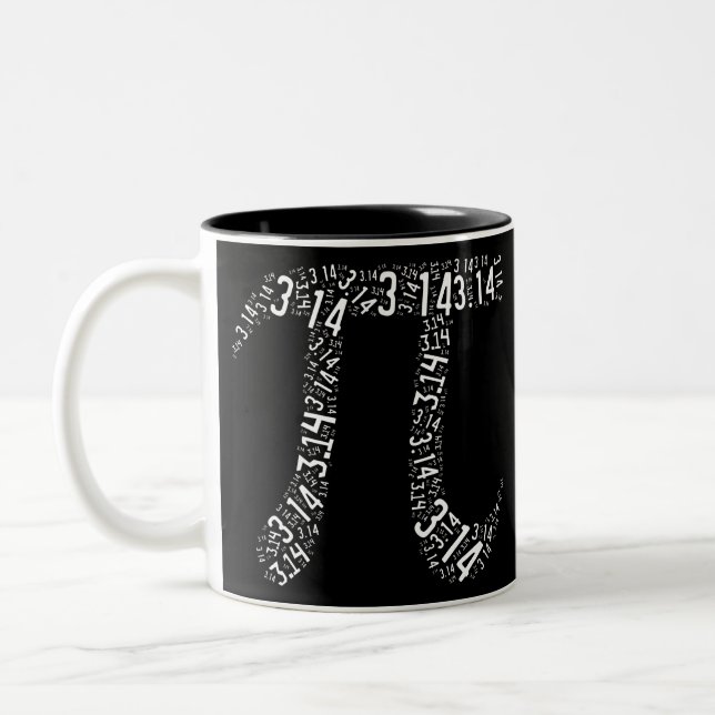 Pi Maths Nerd Two-Tone Coffee Mug (Left)