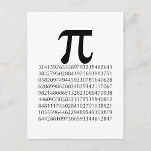 pi  maths postcard