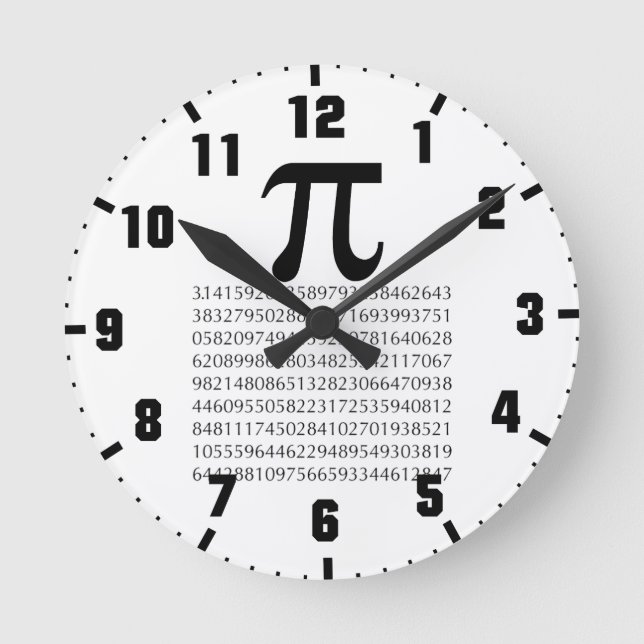 pi  maths round clock (Front)