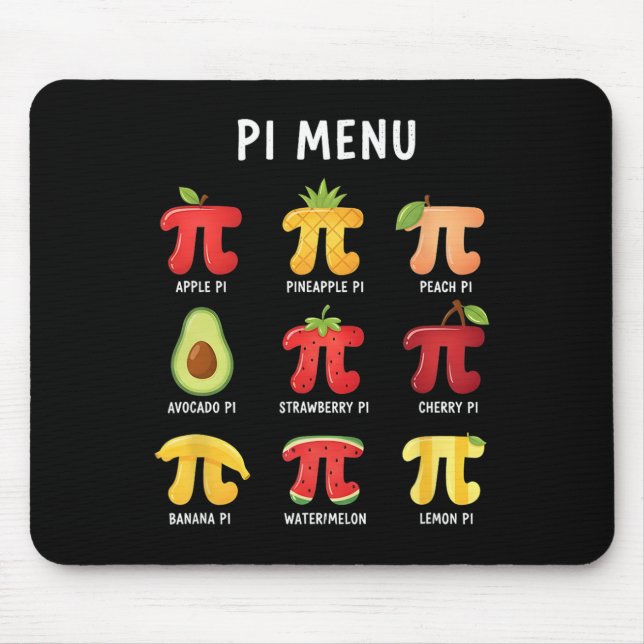 Pi Menu 3,14 Pi Number Symbol Math Teacher Funny F Mouse Mat (Front)