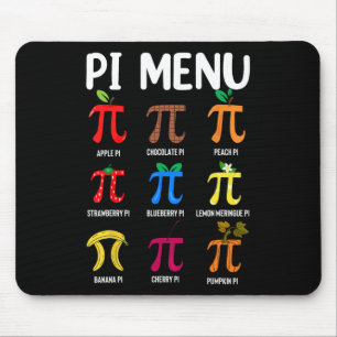 Pi Menu 3.14 Pi Symbol - Math Teacher Happy Pi Day Mouse Mat