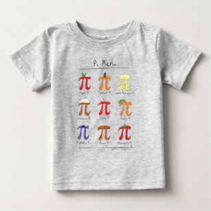 Pi Menu Cute Math Pi Day Kid's Baby T-Shirt