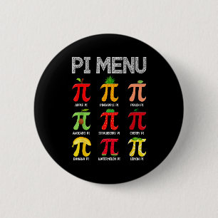 Pi Menu Fruit Happy Pi Day Math Teacher Pi Symbol 6 Cm Round Badge