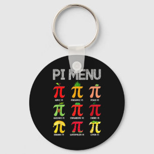 Pi Menu Fruit Happy Pi Day Math Teacher Pi Symbol  Key Ring