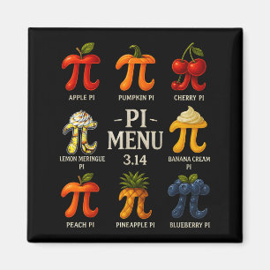 Pi Menu Pi Day 3.14 Funny Fruit Pie Menu Teachers Magnet