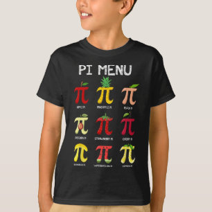 Pi Menu Pie Math Day Mathematics Math Teacher Pi S T-Shirt