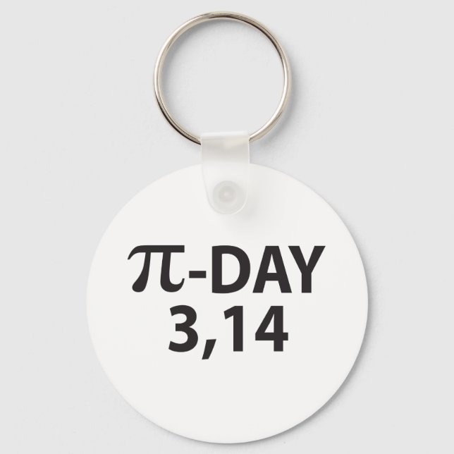 Pi number as pi day key ring (Front)