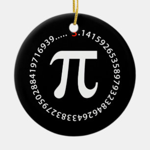 Pi Number Design Ceramic Tree Decoration