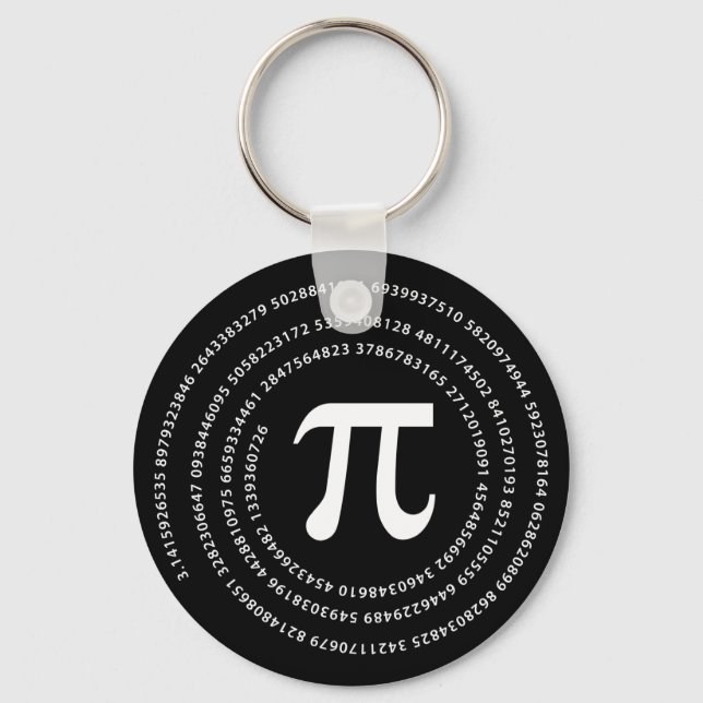 Pi Number Design Key Ring (Front)