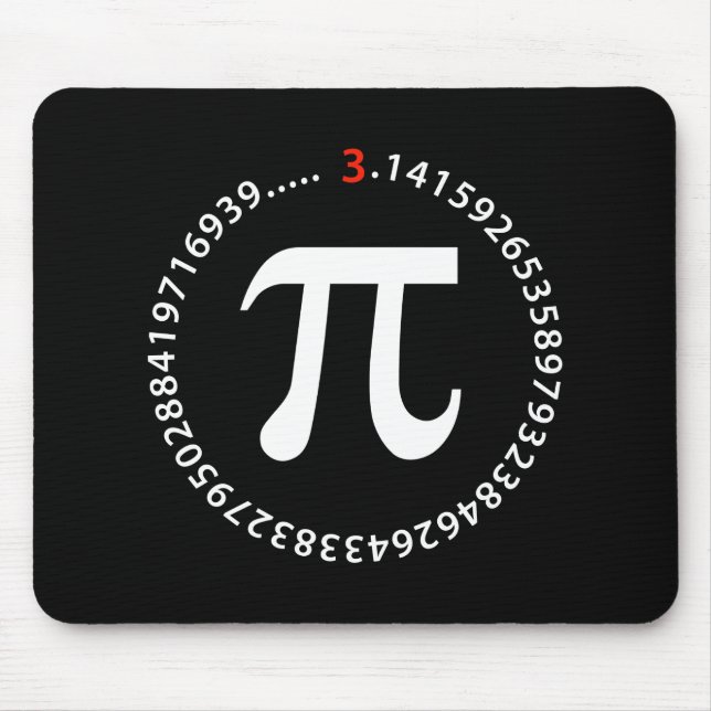 Pi Number Design Mouse Mat (Front)