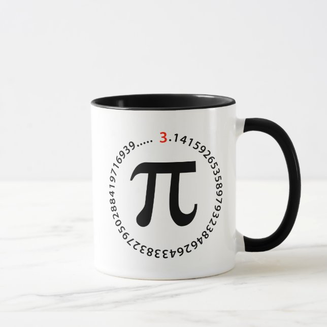 Pi Number Design Mug (Right)