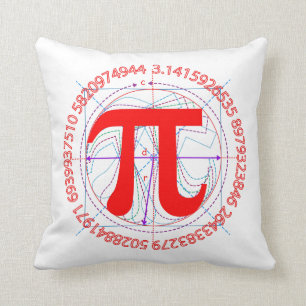 Pi Number Drawing Cushion