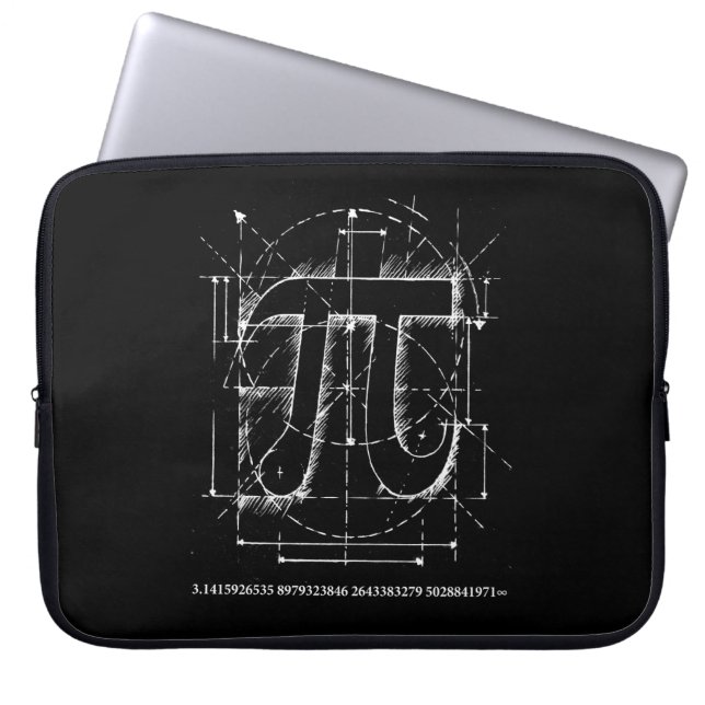 Pi Number Drawing Laptop Sleeve (Front)