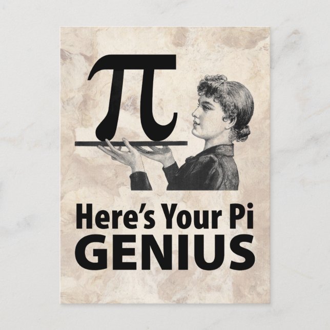 Pi Number Humour Postcard (Front)