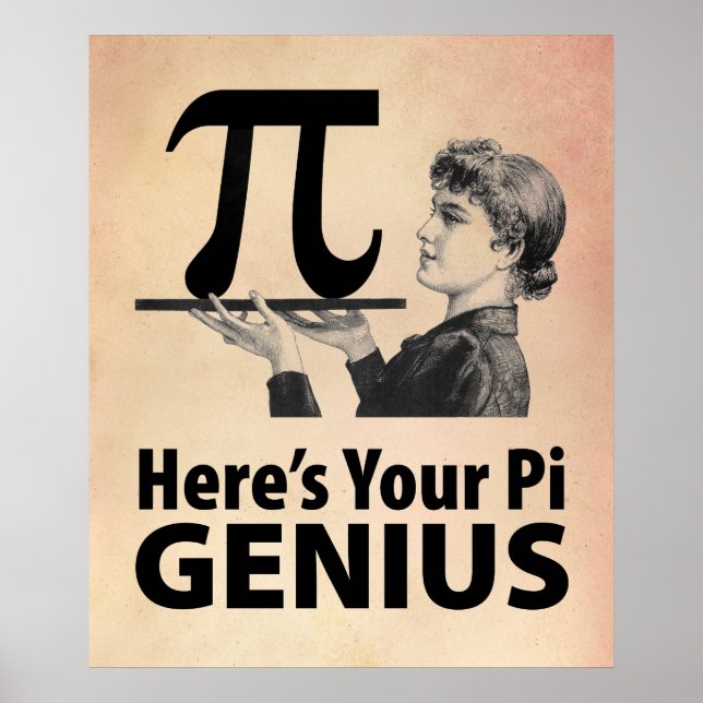 Pi Number Humour Poster (Front)