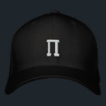 Pi Number Symbol Embroidered Hat<br><div class="desc">Pi number design. Good choice for anybody with interest in mathematics,  sciences,  engineering,  history,  etc. Fascinating smart people for a long time.  You can add text to personalise.</div>