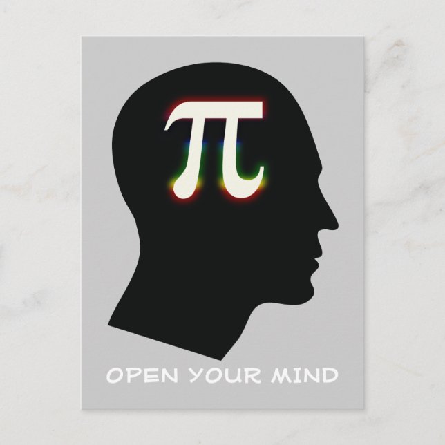 Pi | OPEN YOUR MIND Postcard (Front)