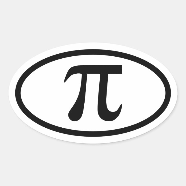 Pi Oval Sticker (Front)