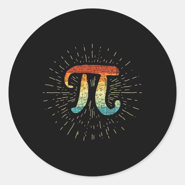 Pi - Pi Day Math Geek Happy Pi Day  Classic Round Sticker (Front)