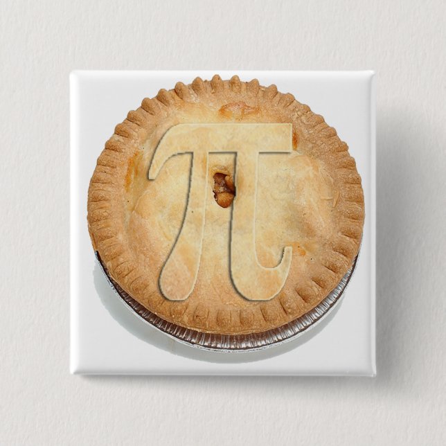 PI PIE CRUST! Cutie Pie - Celebrate Pi Day! π 15 Cm Square Badge (Front)