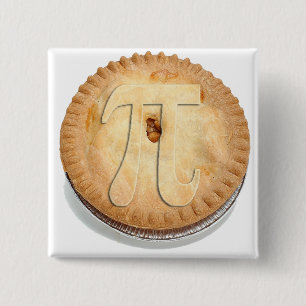 PI PIE CRUST! Cutie Pie - Celebrate Pi Day! π 15 Cm Square Badge