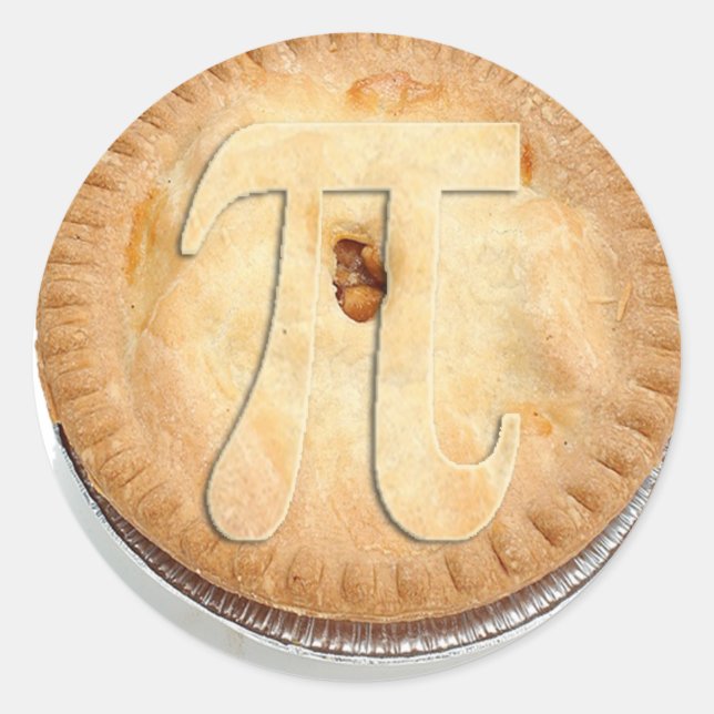 PI PIE CRUST -Cutie Pie - Celebrate Pi Day! π Classic Round Sticker (Front)