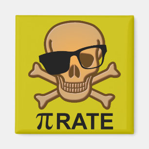 Pi Pirate Funny Math Geometry Fridge Magnet Nerd