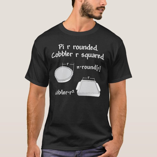 Pi R Rounded-dark T-Shirt (Front)