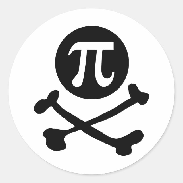 Pi-rate Classic Round Sticker (Front)