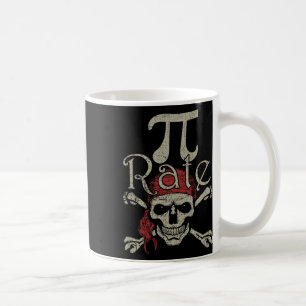 Pi Rate March 14 Pirate 3.14 Distressed Pi-rate  Coffee Mug