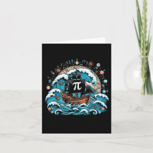 Pi Rate Pirate Pi Day Science Math Teacher Boat Ri Card