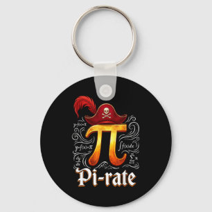Pi Rate Science Student Math Teacher Funny Pi Day Key Ring