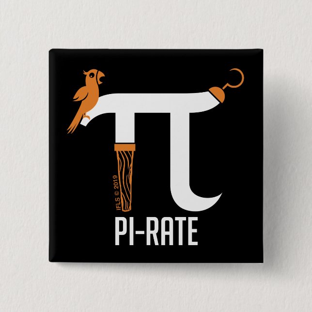 Pi-Rate Symbol 15 Cm Square Badge (Front)