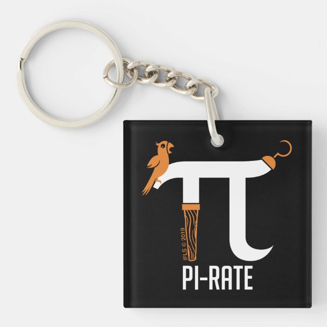 Pi-Rate Symbol Key Ring (Front)